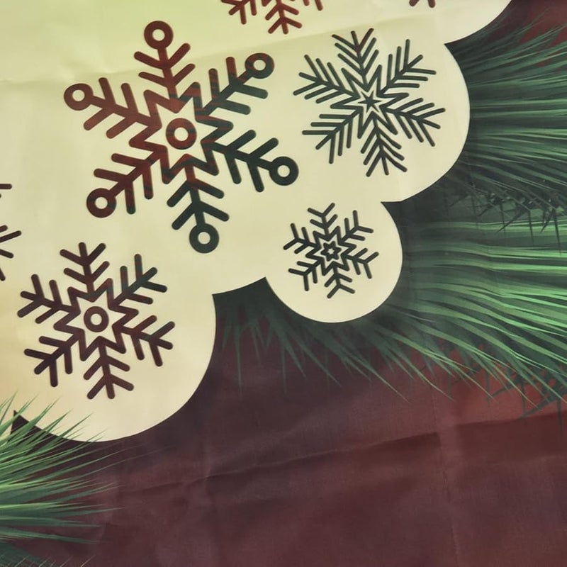Christmas Curtain 3D Digital Printing Polyester 150x166cm Outdoor Holiday Decoration - Image 4